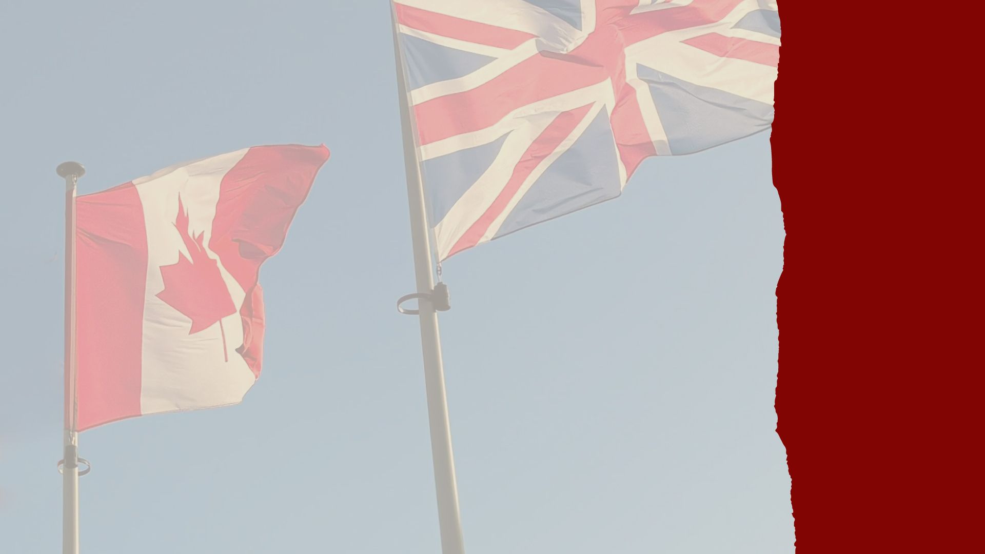 Image of the Canadian and British flags