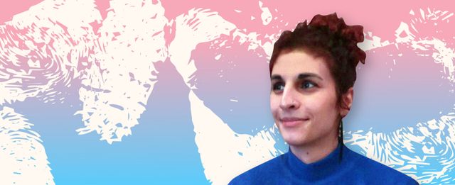 Banner image featuring a person against a pastel pink, white, and blue gradient background.