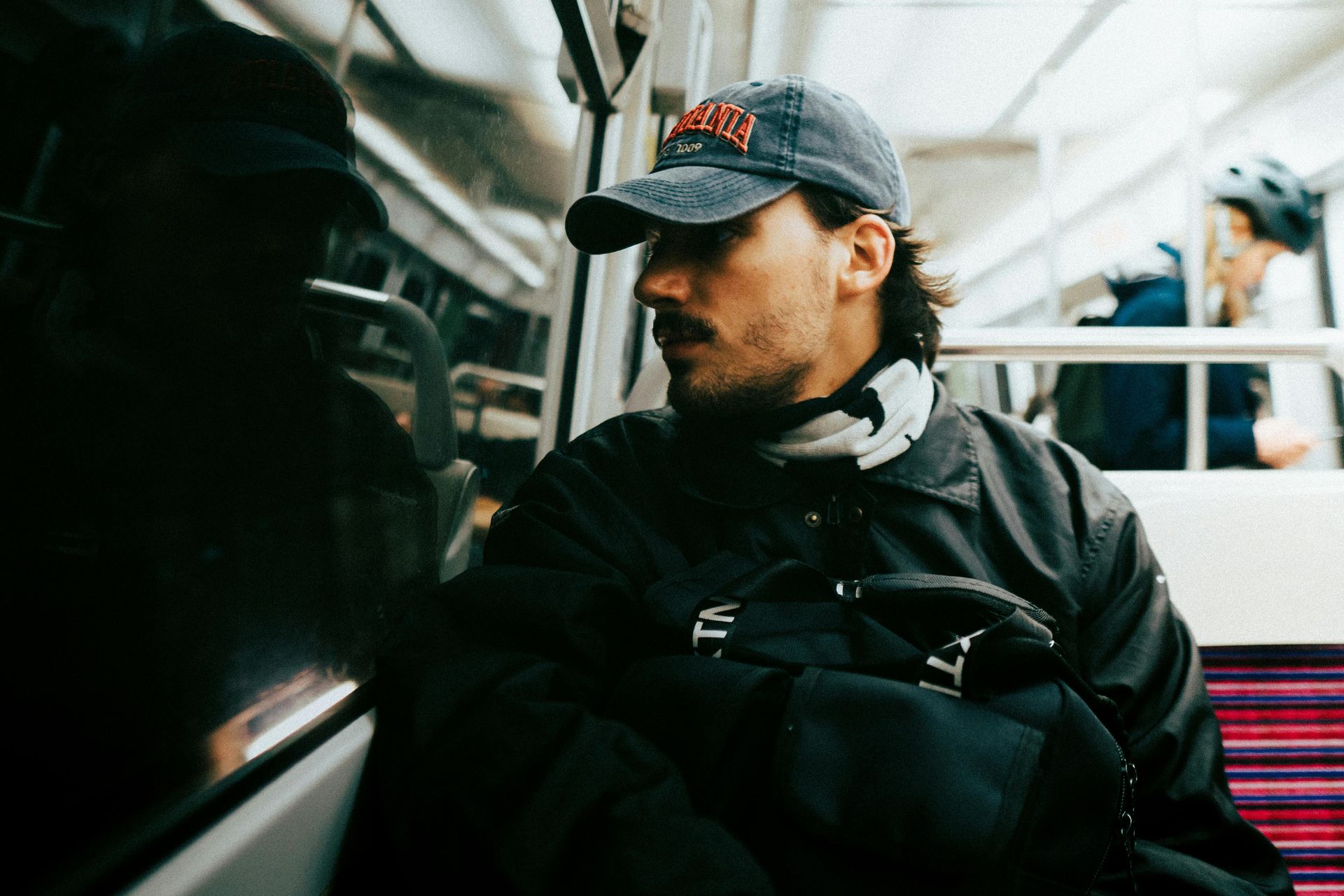 Person on a bus