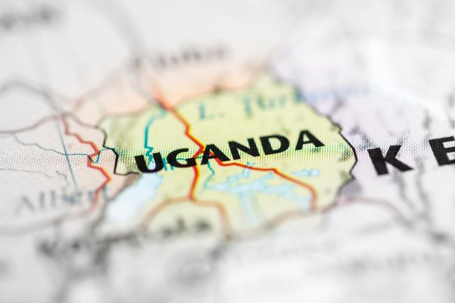 Map of Uganda.